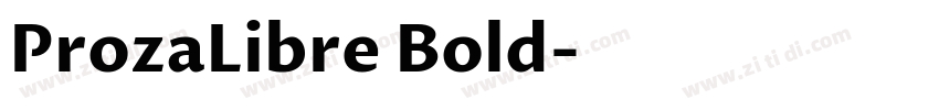 ProzaLibre Bold字体转换